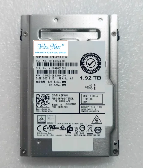 

Твердотельный накопитель Dell 02WVYG 1.92T SAS 12GB SSD 2.5 KPM5XVUG1T92