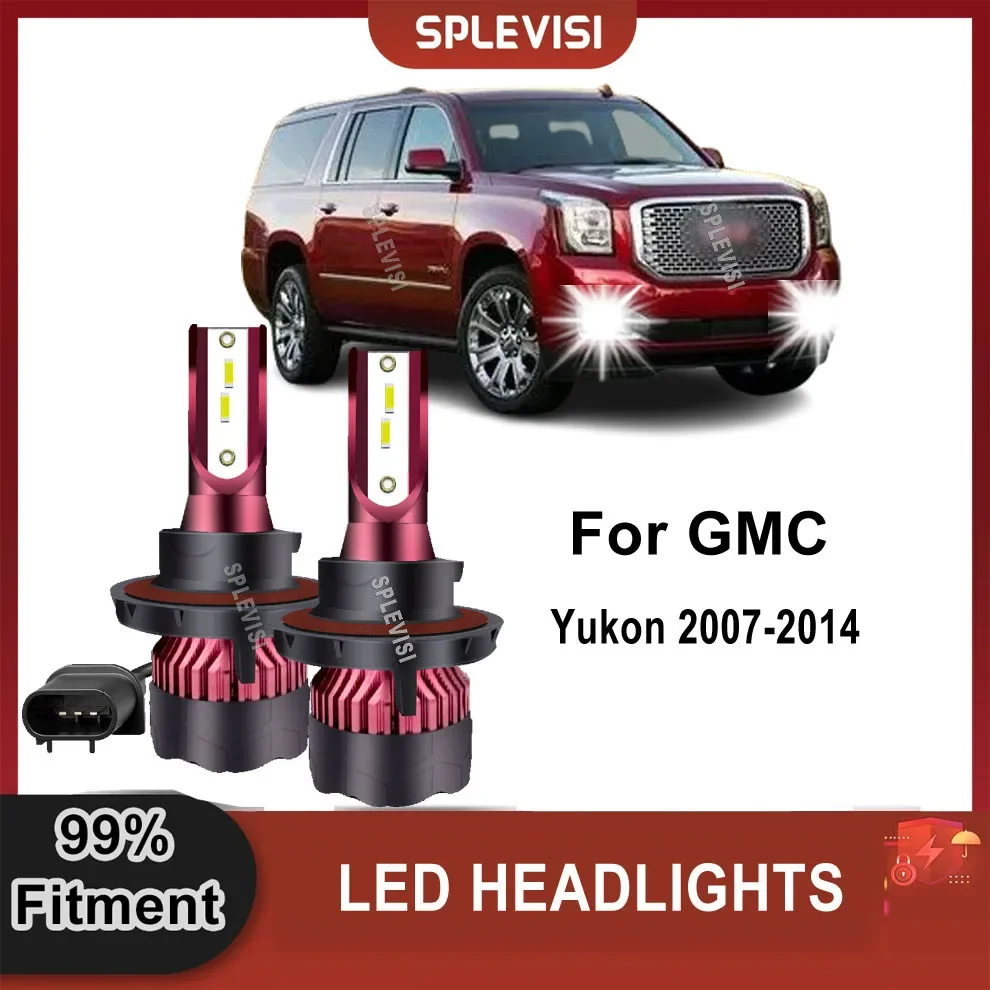 

2Pc Led White Xenon Hid Headlight High Low Beam Light Bulbs H13 9008 For GMC Yukon /Yukon XL 1500 2007-2014 2008 2009 2010 2011