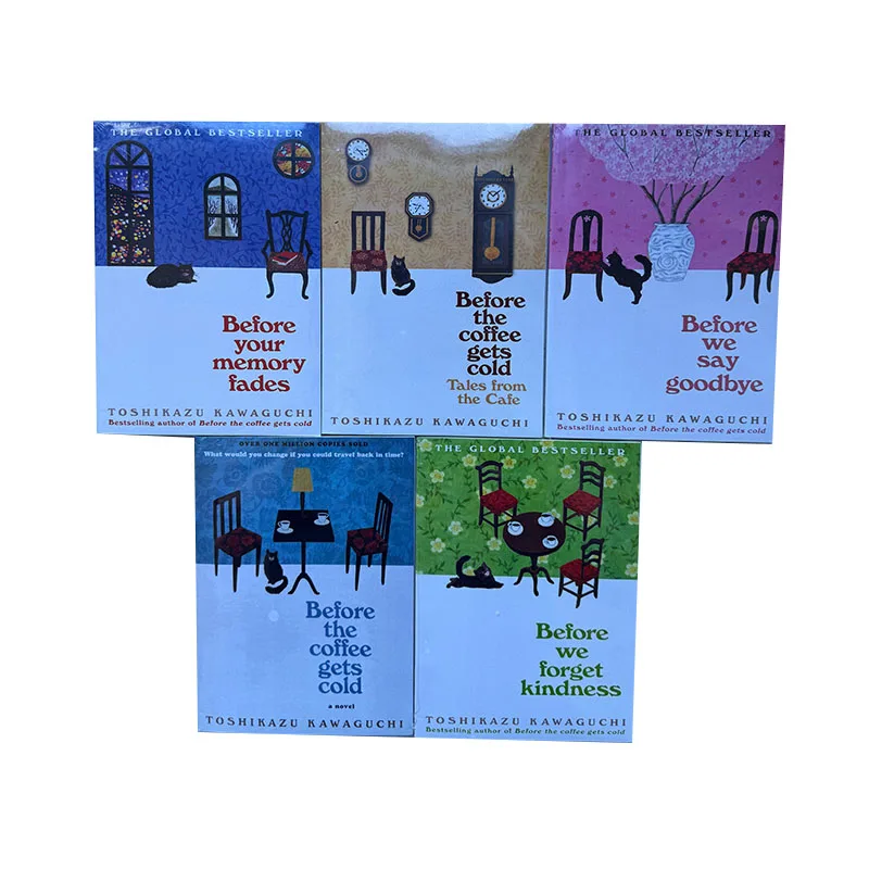 5 livres/ensemble avant disons au revoir/le café deviennent froid/contes du café/tu mémoire estompe/nous oublier la gentillesse livres anglais