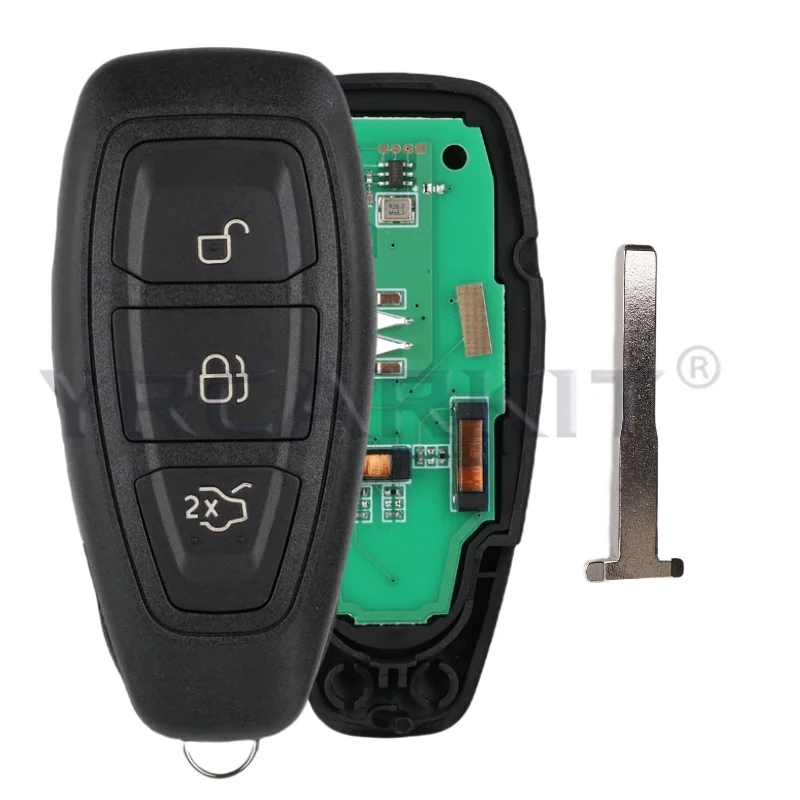 Car Keyless Entry Smart Remote Key For Ford Focus Grand C-Max Kuga Mondeo Fiesta B-Max 4D ID49 Chip Battery Case Shell Box Blade