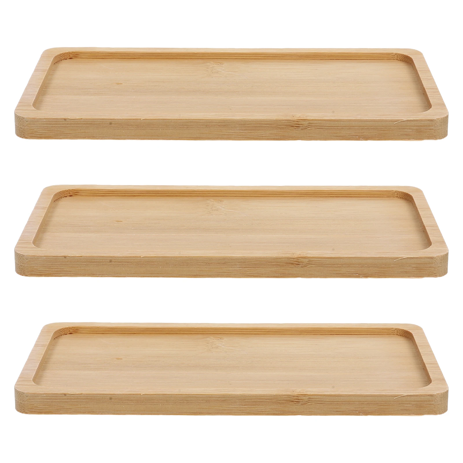 

3pcs Japanese Bamboo Tray Room Bathroom Counter Coffee Table Appetizer Plates Simple Tea Serving Platter