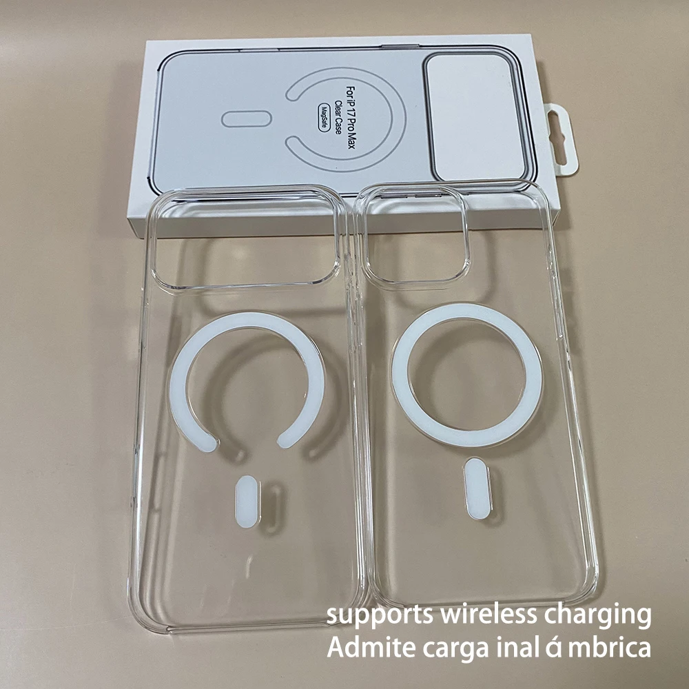 Original Magnetic For Magsafe Case For iPhone 18 17 16 15 14 13 12 Pro Max Air Clear Shockproof With Touch Camera Button