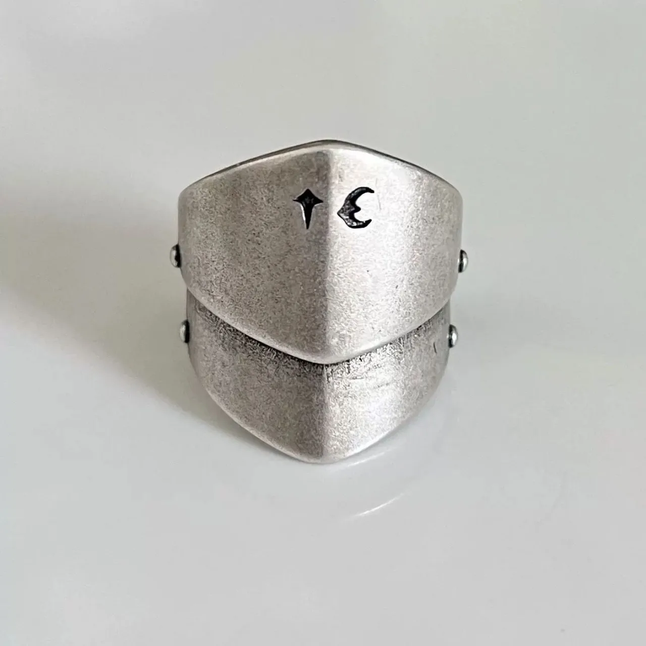 Articulated Armour Ring, Vintage Sun Moon Star Adjustable Unisex Fashion Finger Jewellery