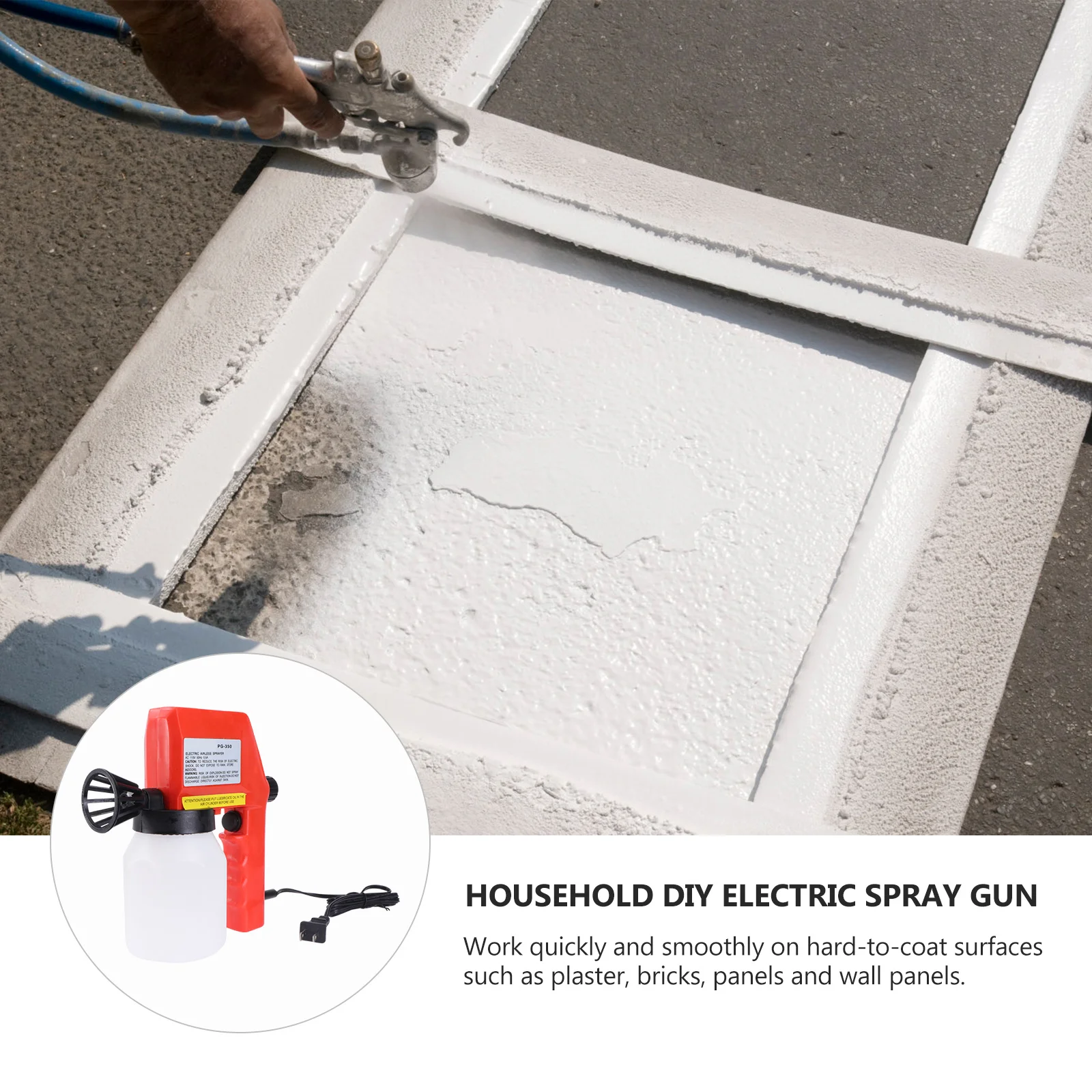 

Sprayer 110V 45W 600ml Durable Spraying Tool for Stucco Brick Paneling Alcohol Atomizer Us Plug Orange