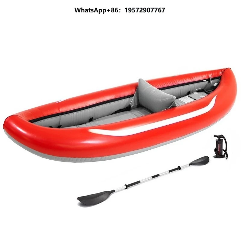 Inflatable Kayak 2 Person Heavy Duty Reinforced Fishing Kayak 125kg Load 3.1-4m Foldable Portable
