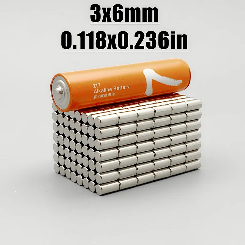 50~1000Pcs 3x6 Neodymium Magnet 3mm x 6mm N35 NdFeB Round Super Powerful Strong Permanent Magnetic imanes Disc 3x6