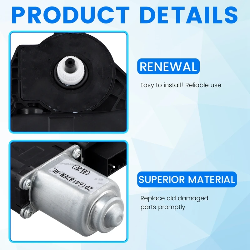 A65P-Rear Left Car Window Glass Lift Motor For SEAT Skoda Rapid Fabia 5JA959811M 5JA959811L 5JA959811H