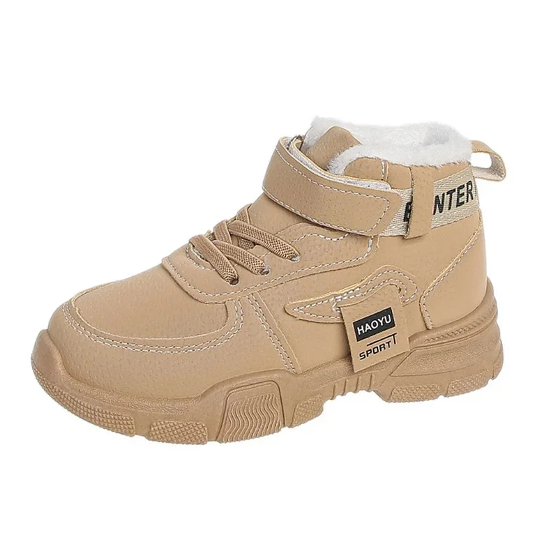 2025 hiver nouvelles bottes pour enfants garçons Plus cachemire épaissir bottes de neige chaudes filles mode bottes d'extérieur antidérapantes chaussures d'étudiant