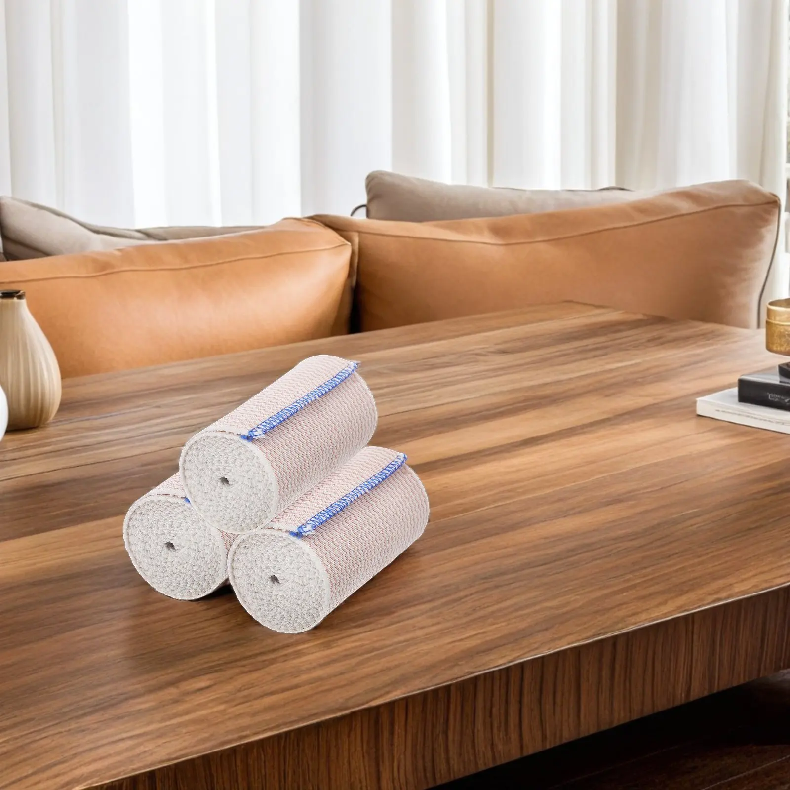 

6 рулонов эластичных полосатых бинтов для комфортной спортивной защиты: лента для запястья, поддержка голеностопа для бейсбола, бандаж Ace Wrap