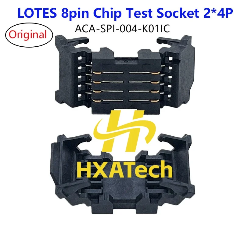 HXATech - Original LOTES ACA-SPI-004-K01 8pin IC Chip Test Socket BIOS Conversion Wide-Body 2*4P Programming Socket
