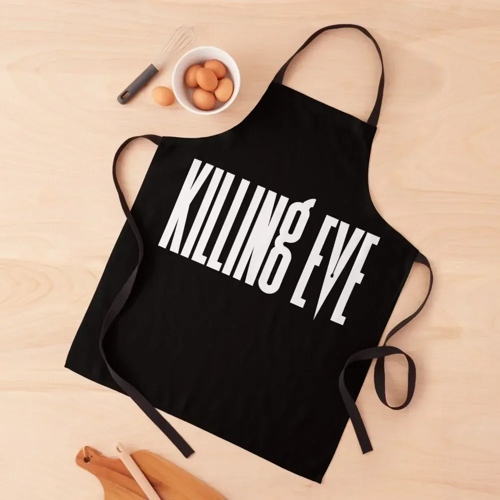 

Killing Eve Merch Killingeve White Logo Apron Korean Kitchen New 2022 Year Apron