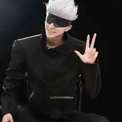 Anime Jujutsu Kaisen Gojo Satoru Cosplay disfraz peluca traje Halloween Navidad carnaval fiesta vestido hasta uniforme de Cosplay Unisex