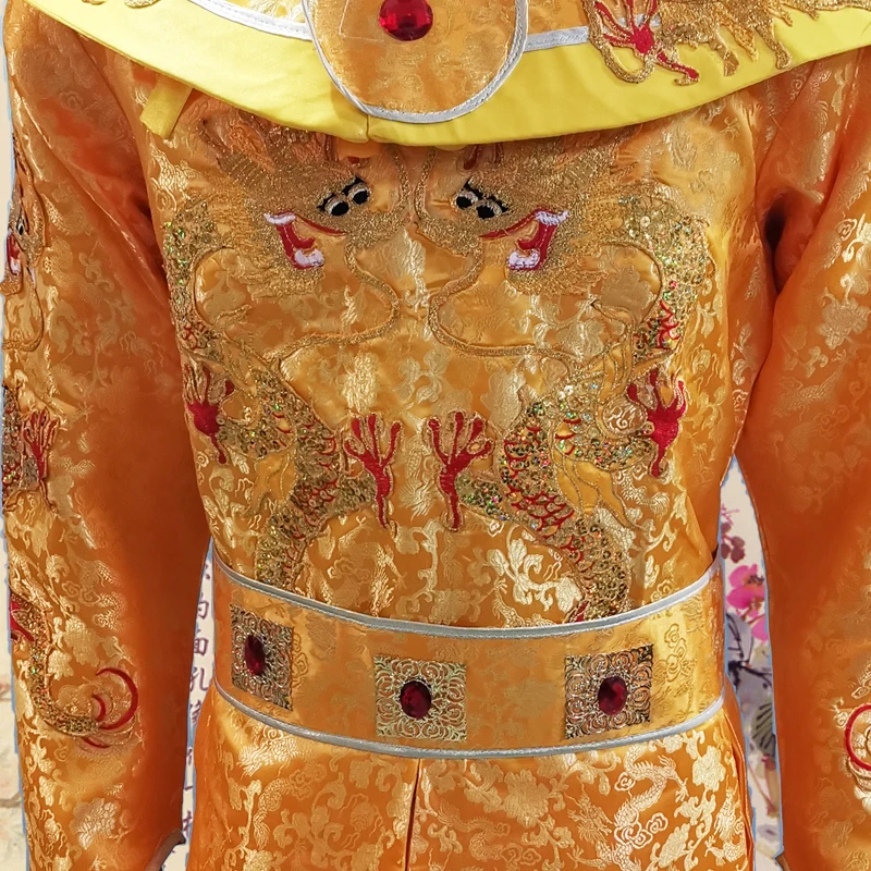 

Qing Dynas Ancient Emperor Dragon Robe Court Performance Costume King's Outfit Traditional Chinese Ethnic Women's Stage Clo...