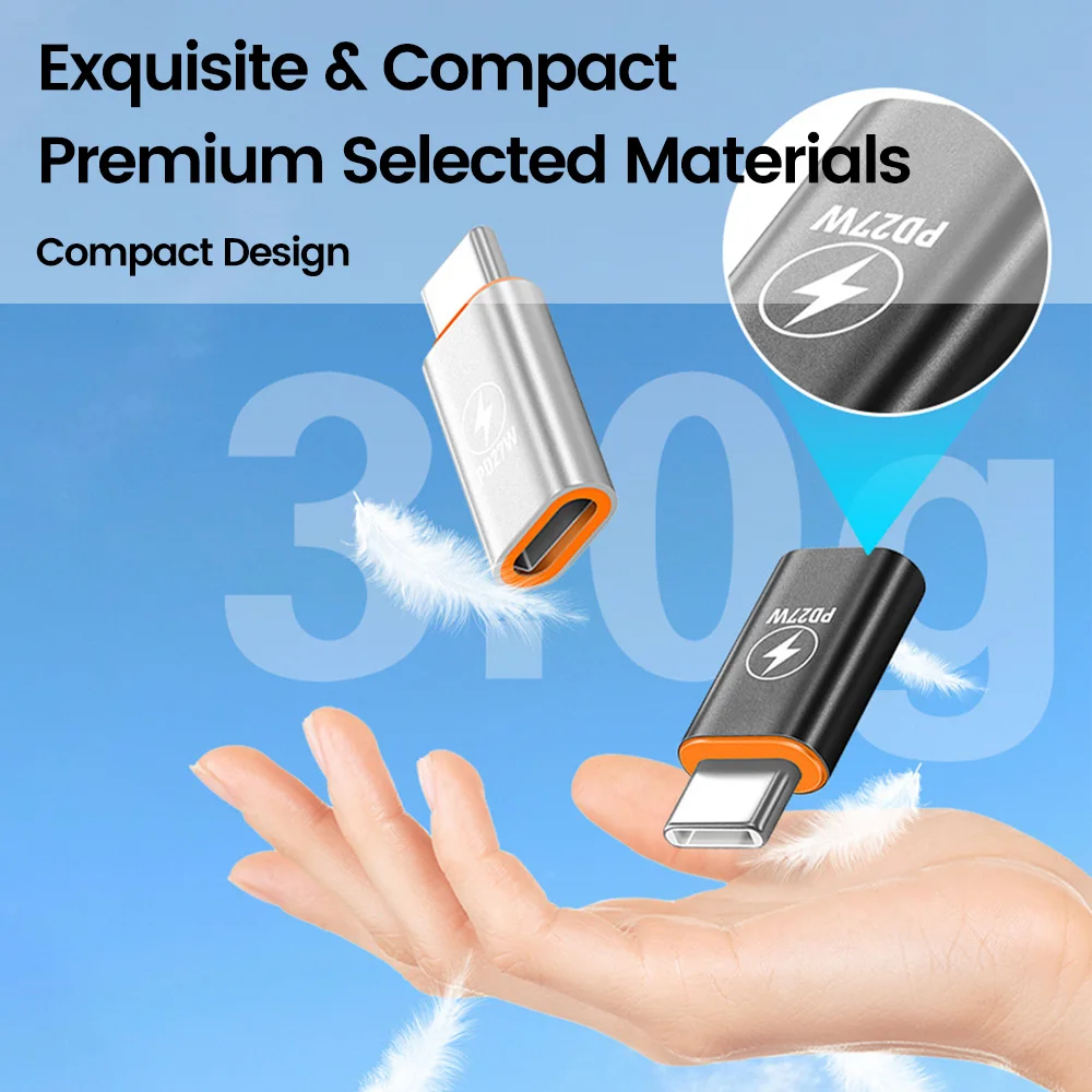 Elough 27 واط USB نوع C ذكر إلى ios شاحن أنثي آيفون 15 16 سامسونج البرق إلى نوع C محول شحن سريع موصل #6