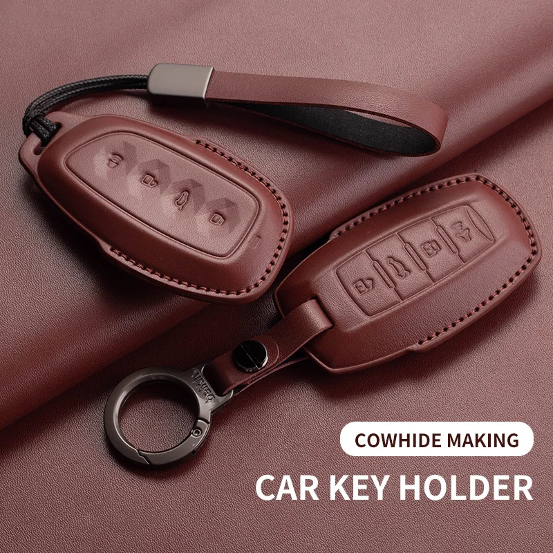 Car Key Case Cover For Haval Great Wall Hover H1 H4 H6 F5 F7 H2S Jolion 2022 Dargo Leather Car Key Shell Protector Accessories