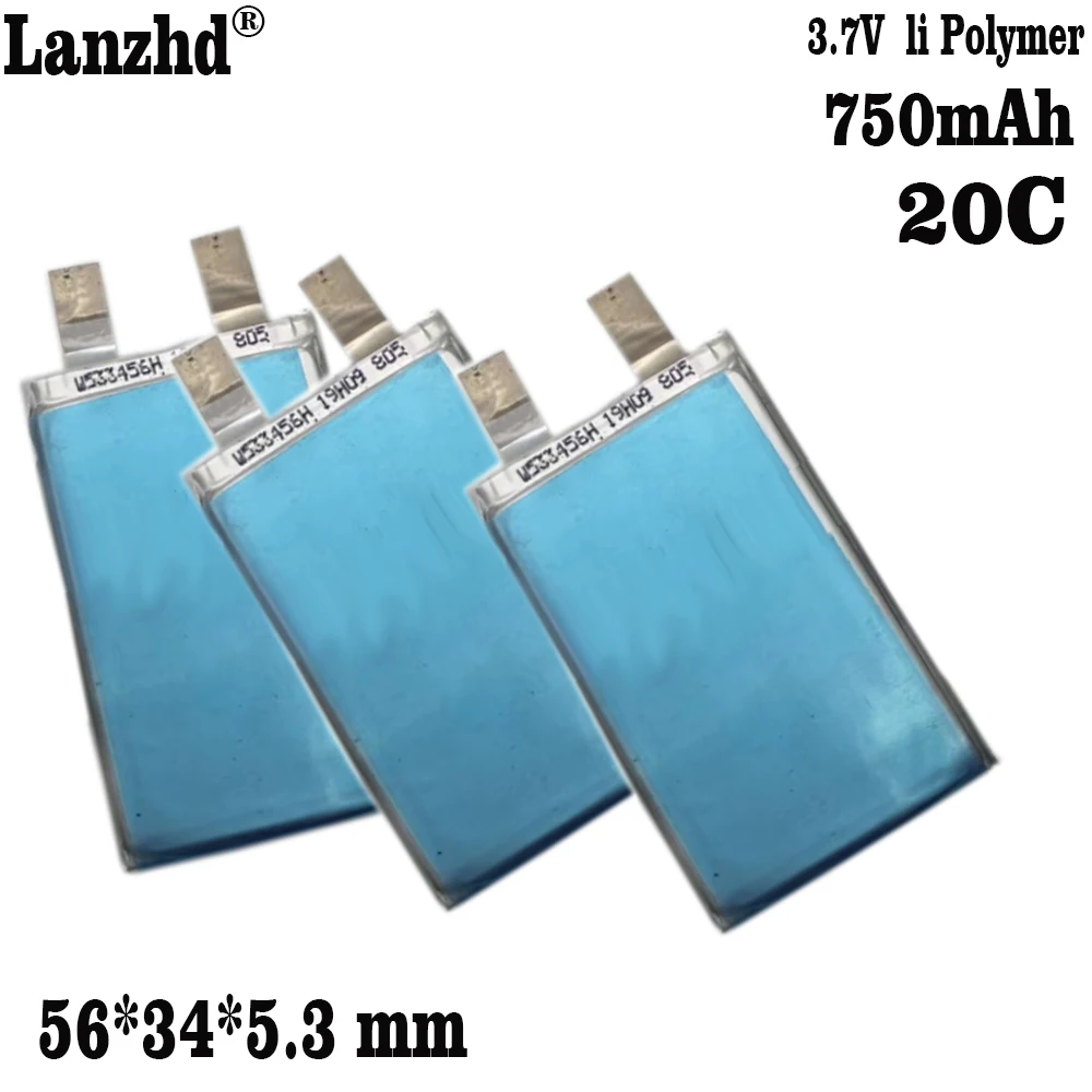 1-10ชิ้นใหม่3.7V 750mAh 533456ทดแทน DIY 14S BAX501 51.8V เซลล์แบตเตอรี่บินสำหรับ DJI T10 Agra T10แบตเตอรี่โดรนอาร์ซี