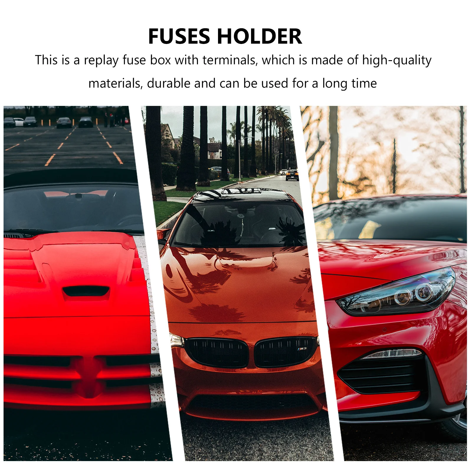 

1 set 1 Set Black Relay Fuse Holder Box Durable Waterproof Multiway Terminal Block For Car Universal Fuse Box Repair Insulated