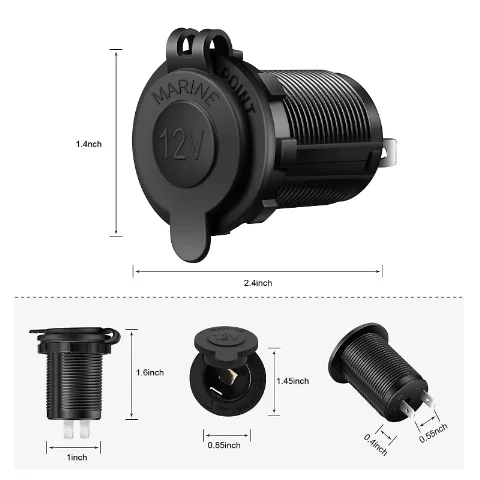 12V-24V adatto per tosaerba, motocicli e navi automobilistiche. Accendini con coperture impermeabili e prese di corrente