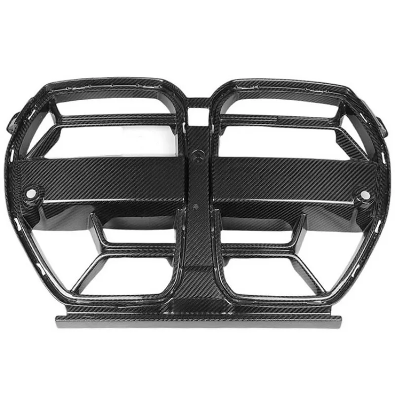 

Dry carbon fiber front bar air inlet grille middle mesh mask