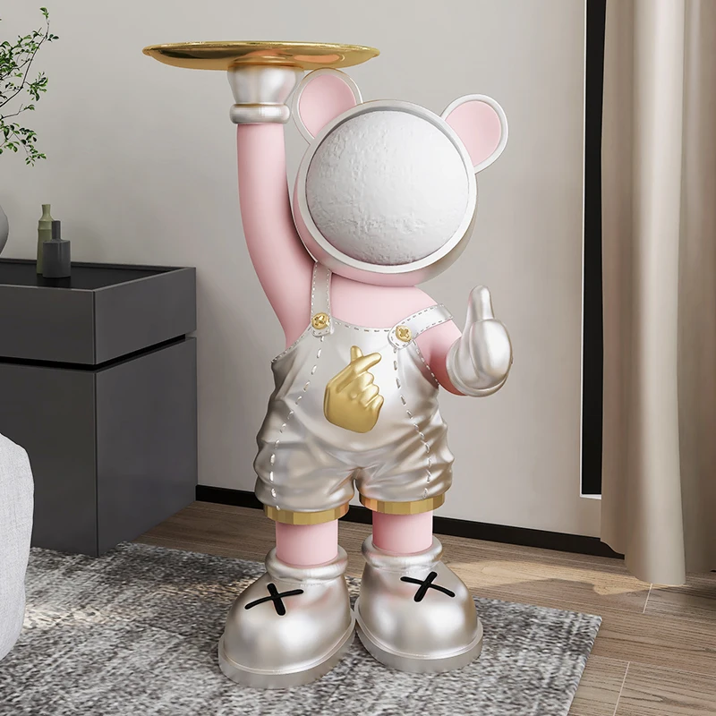 ديكور الغرفة الثناء الدب صينية الديكور التماثيل للداخلية تماثيل صغيرة على شكل حيوانات ملحق المنزل تمثال كبير عمل أرقام الهدايا