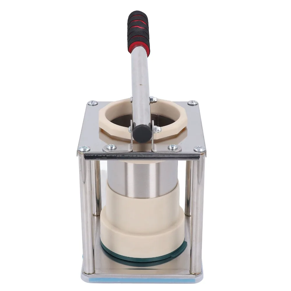 Stainless Steel Sausage Stuffer Machine Silver Vertical Design Manual Sausage Maker 4 Stuffing Tubes Fast Filling