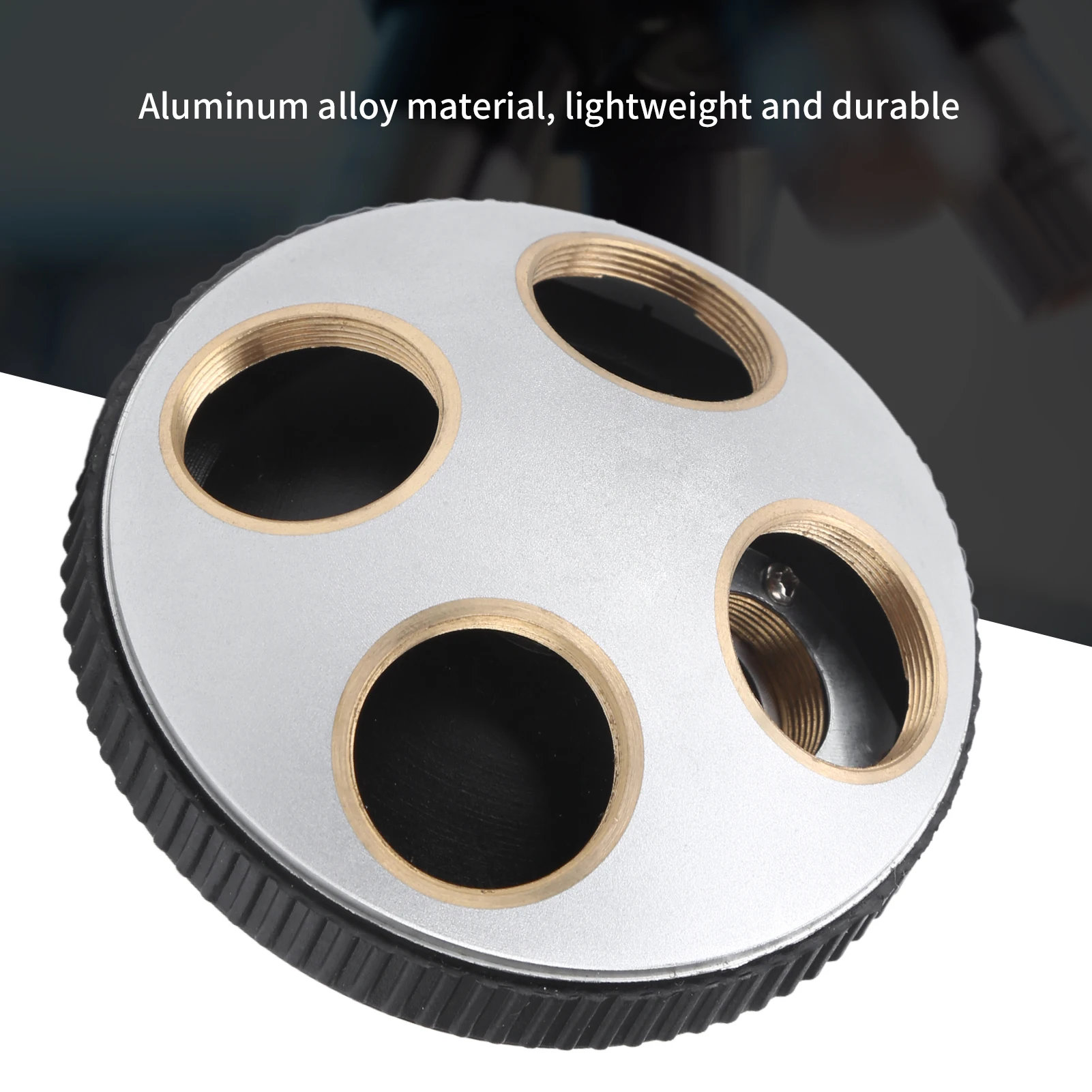 مجهر عدسة الأنف الدوارة محول 4 فتحات عدسة موضوعية محول عدسة الأنف الدوار مع واجهة RMS