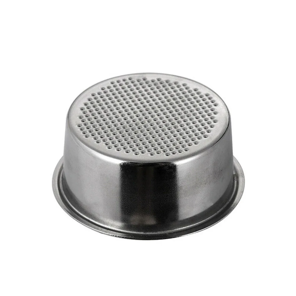 51mm Stainless Steel Filter Basket 2 Cups Single Wall Non-Pressurized Coffee Machine Filter Reusable Washable for Espresso