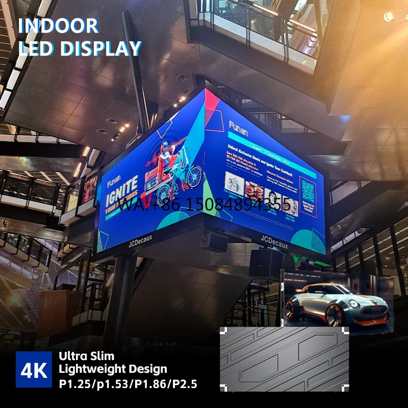 

High Brightness P1.25 P1.53 P1.86 P2 P2.5 Indoor LED Panel 4K Fine Pitch Video Wall