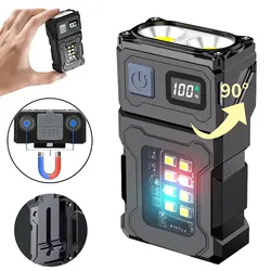 BALDR LED Flashlight Portable Mini Keychain Light Dual Light Source Outdoor Camping Fishing Multifunction Torch Hat Clip Lamp
