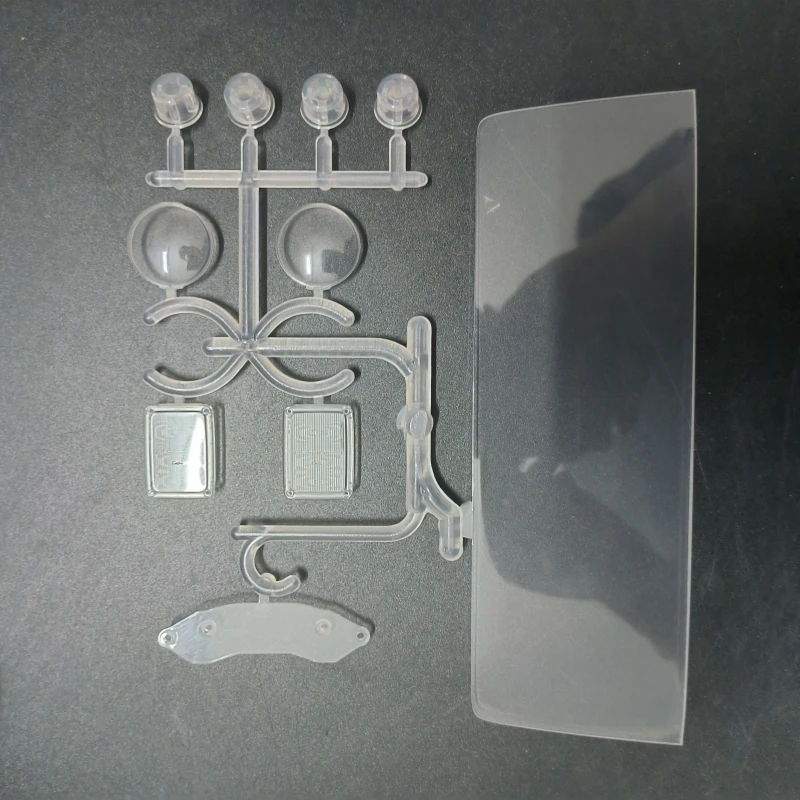 Original glass panels, Windshields, Lamp cups, Dashboard lights. for 1/8 Capo JKMAX Jeep Wrangler Body