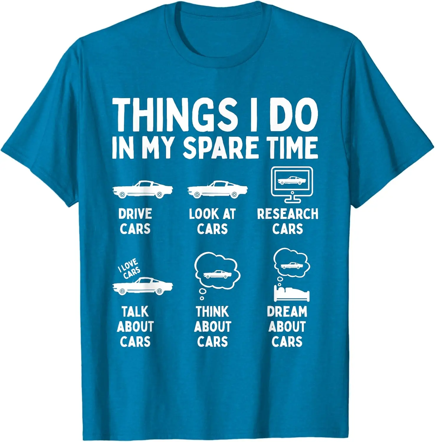 Things I Do in My Spare Time Car Enthusiast Funny Car Guy T-Shirt