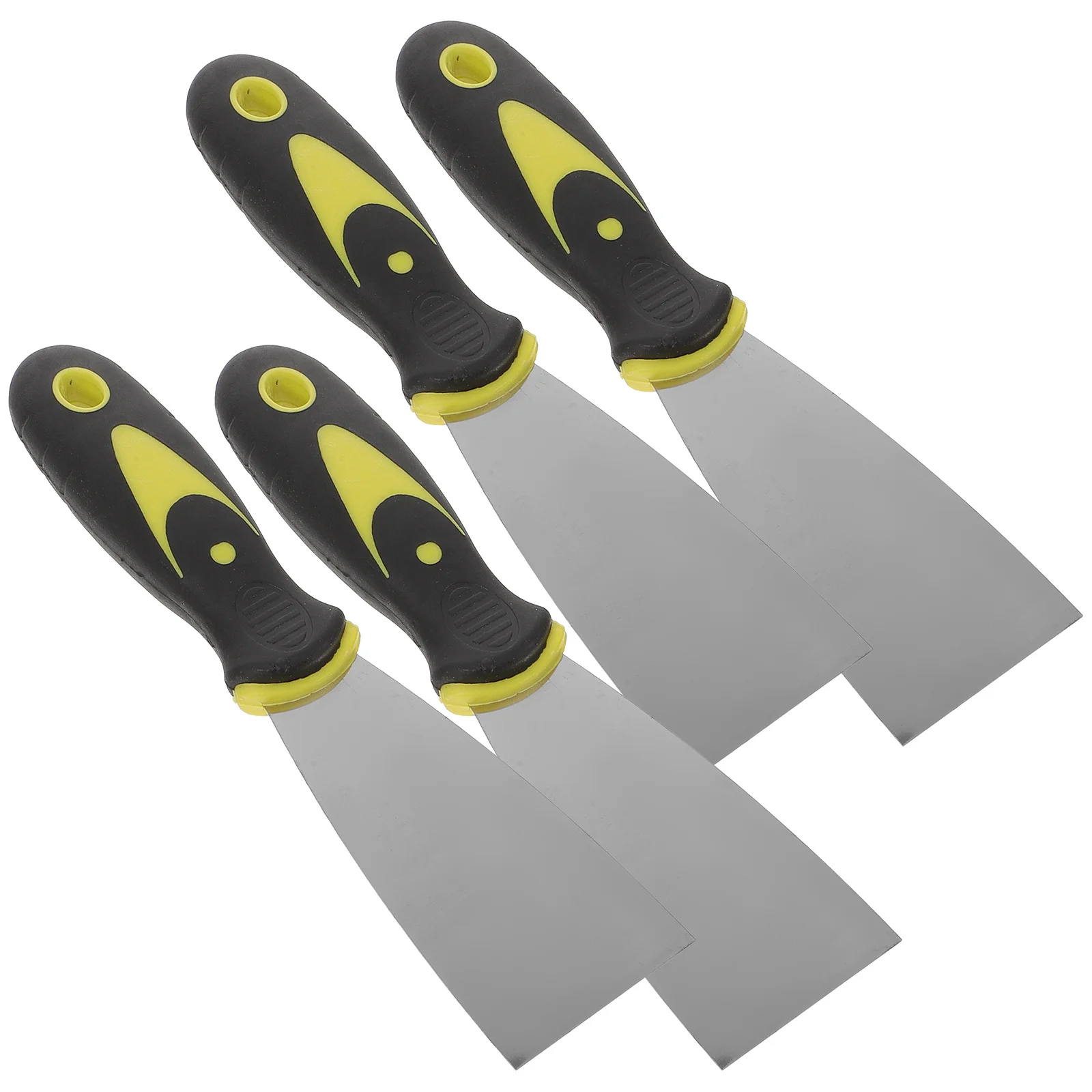 4pcs Dual Color Handle Putty Spatula 2 Inch Stainless Steel Scraper For Wall Repair Patching Paint Plaster Wallpaper Removal