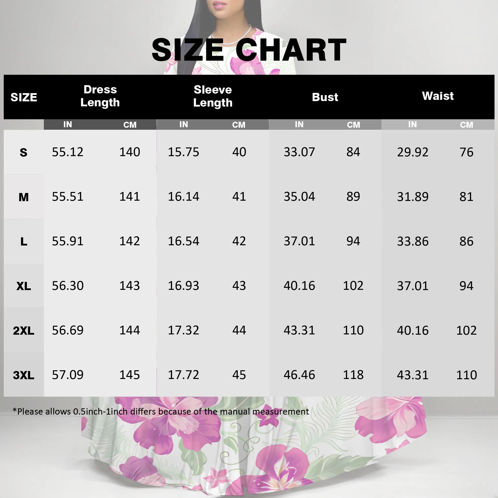 Robe longue beige avec fleurs pastel surdimensionnées, manches longues, style élégant pour femmes, look invité de mariage