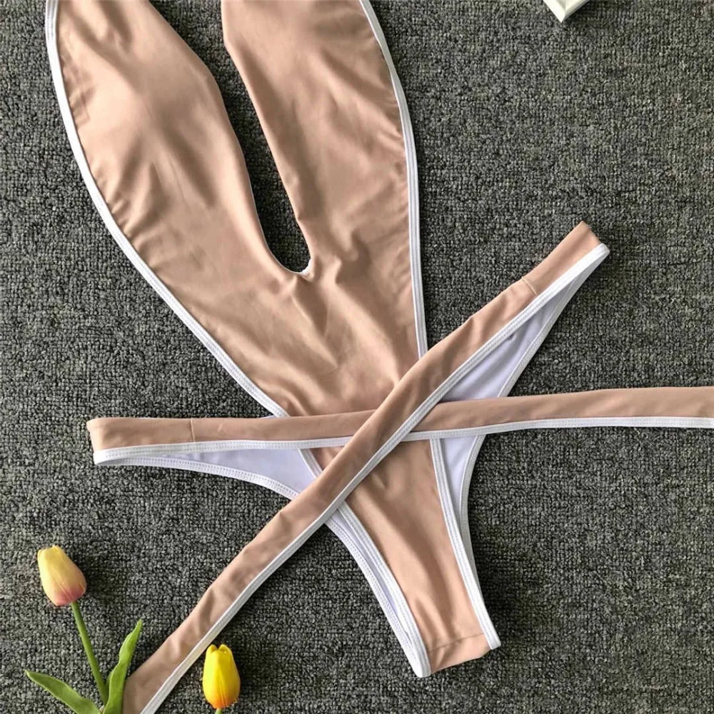 2026 Neon-Grüner Damen-Badeanzug, High-Cut, Rückenfrei, Einteiliger Badeanzug, Sexy Neckholder-Badeanzug, Monokini V1336G – Detail 30