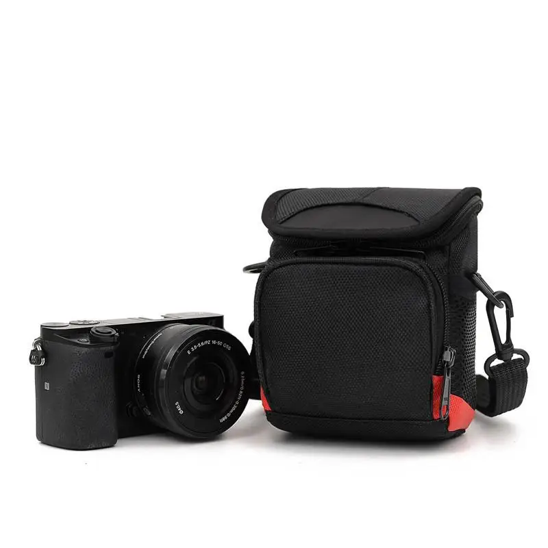 Waterproof Nylon Camera Shoulder Bag Protective Carry Case For Mirrorless Camera Lens Photography Gear