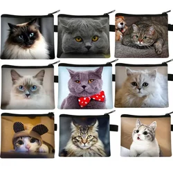 Cartoon Cute Cat Coin Wallet Bag Clutch Zipper Coin Key Bag Money Pocket Purses Women Men Coin Purse Small Kid Pouch Gift