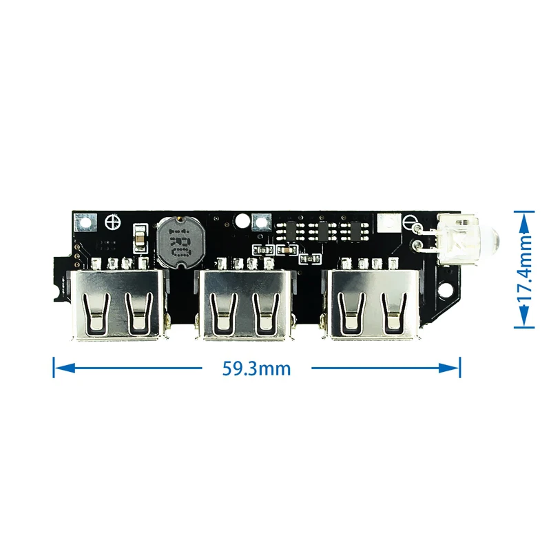 5v 18650 power bank charger module 3 USB LED power diaplay 3.7v lithium battery 18650 charger board boost step up module 5v 2.1A