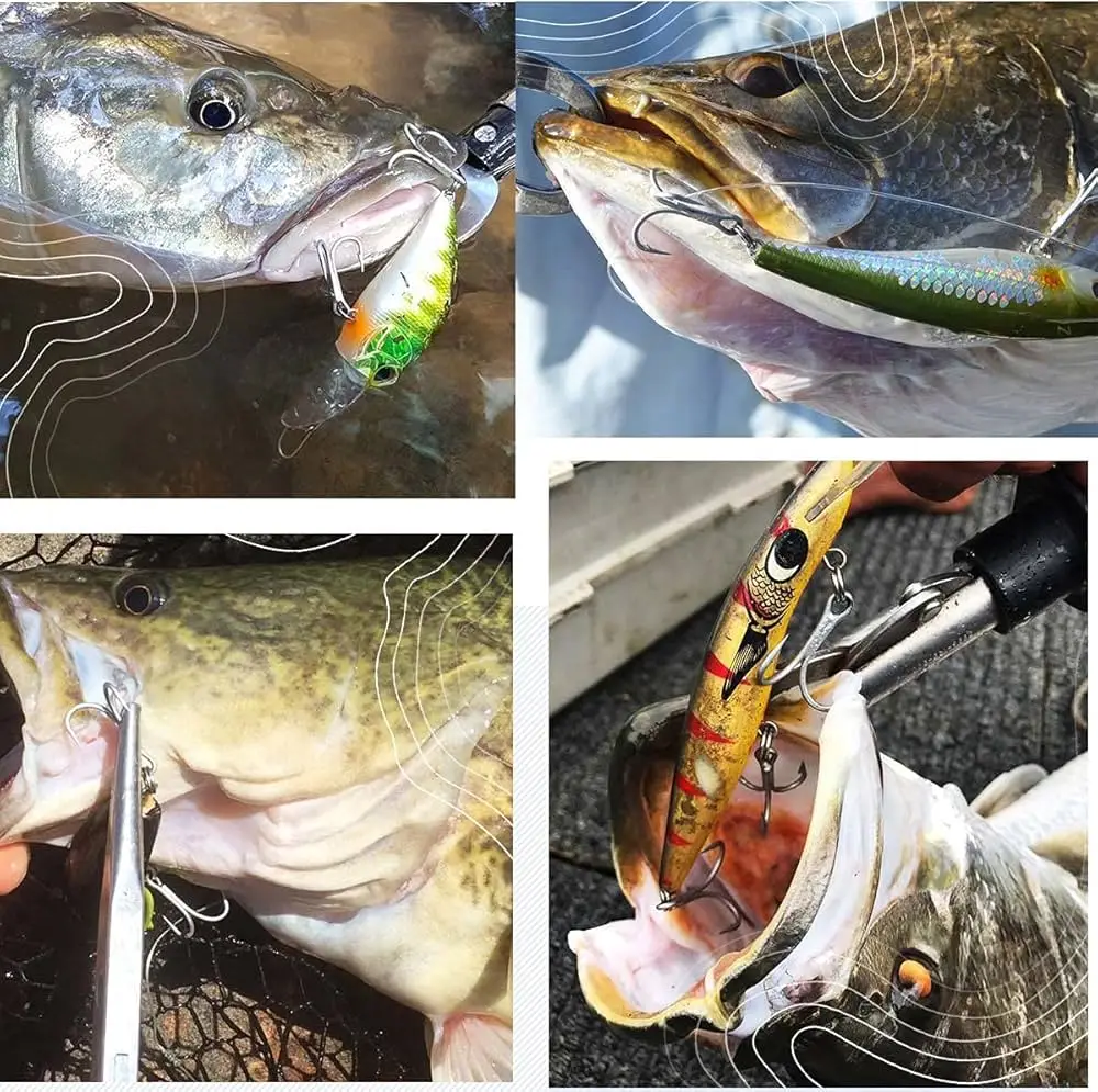 FishTrip 50-150 قطعة 2X مجموعة خطافات ثلاثية قوية الصيد هوك إغراء حامل عالية الكربون إبرة حادة المياه المالحة الثلاثي هوك باس #6