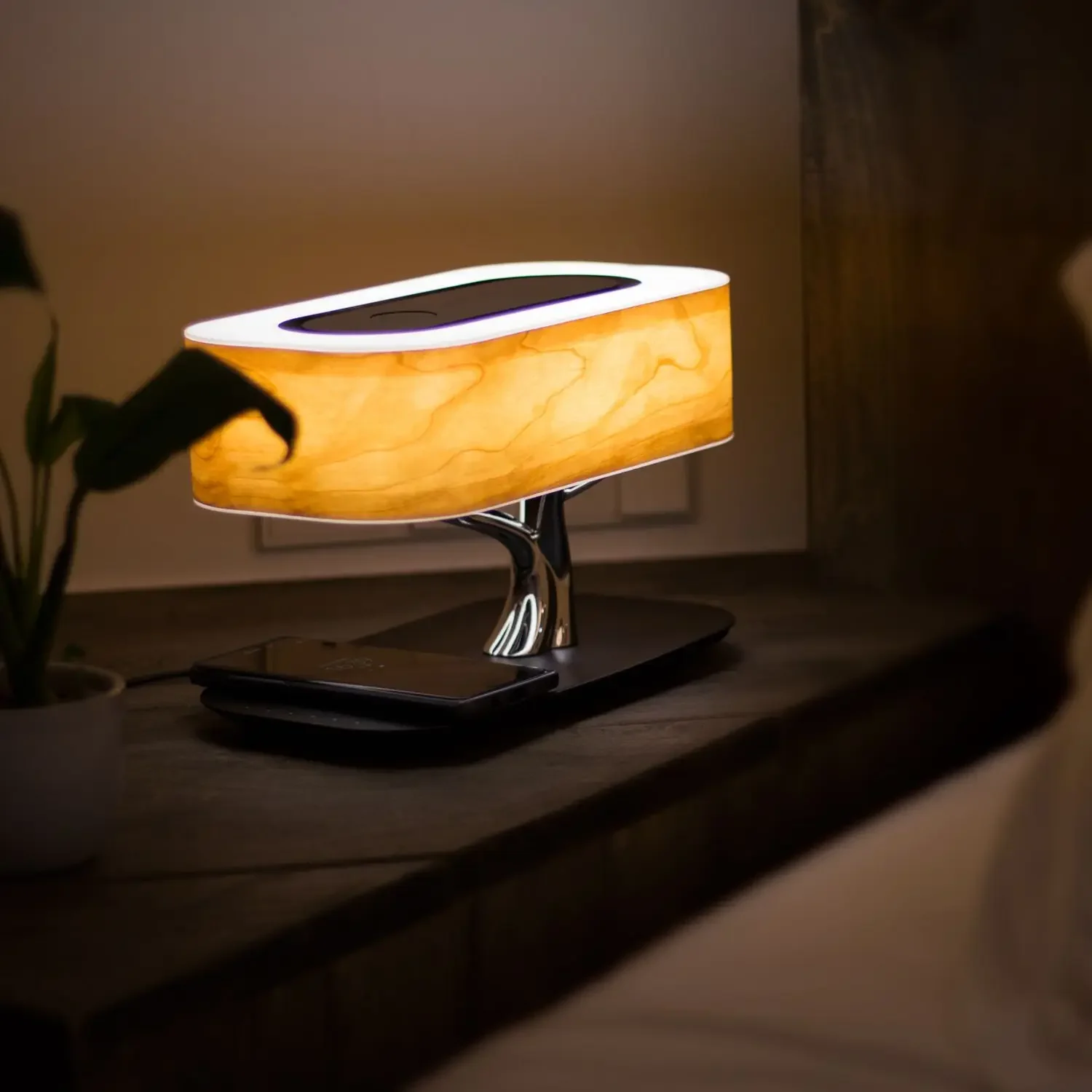 dropshipping products 2023 smart home table lamp with bluetooth speaker and wireless charger lamps home decor modern