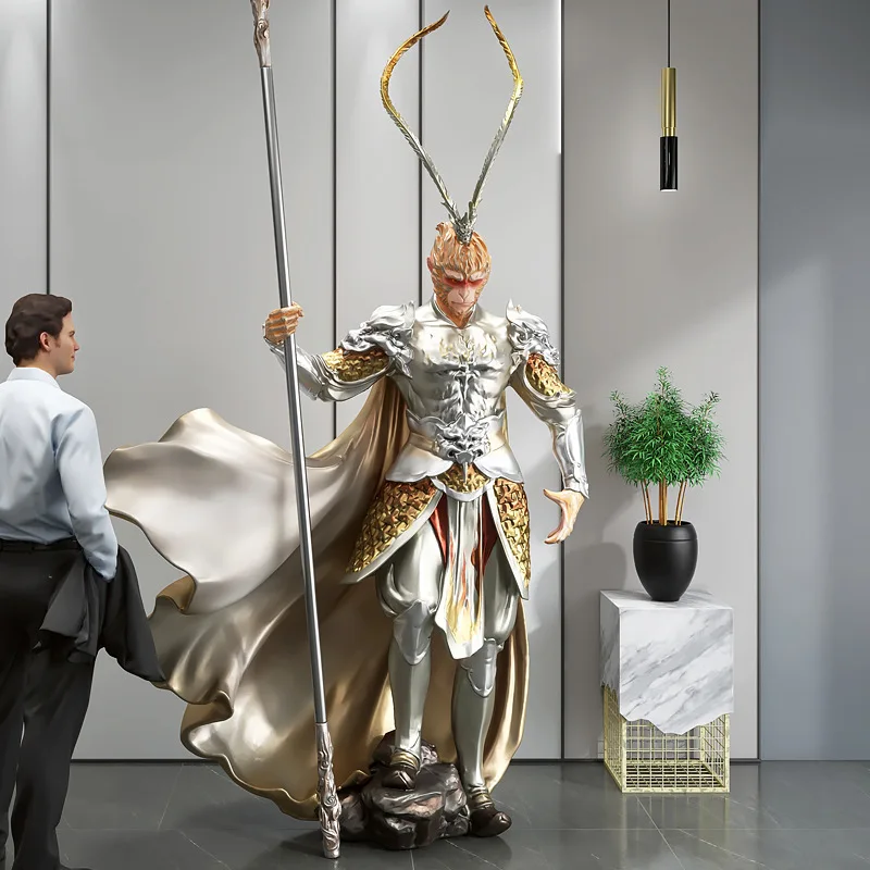 Raja Monyet Raja Monyet Ornamen Patung Lantai Besar Dou Victory Buddha Hotel Ornamen Selamat Datang Hadiah Pembukaan