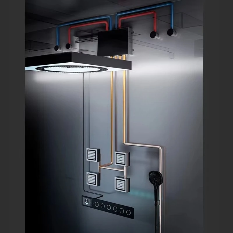 26Years Factory WiFi APP OLED Display Shower Controller,Thermostatic 10 Outlets Mixer Valve,Bathroom Shower Set System