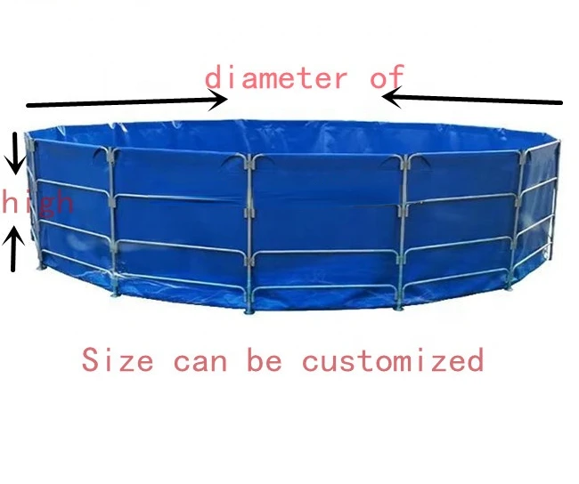 Custom Galvanized pipe circular support water tank Galvanized Steel Pond Agricultural Equipment Water Fish Tank