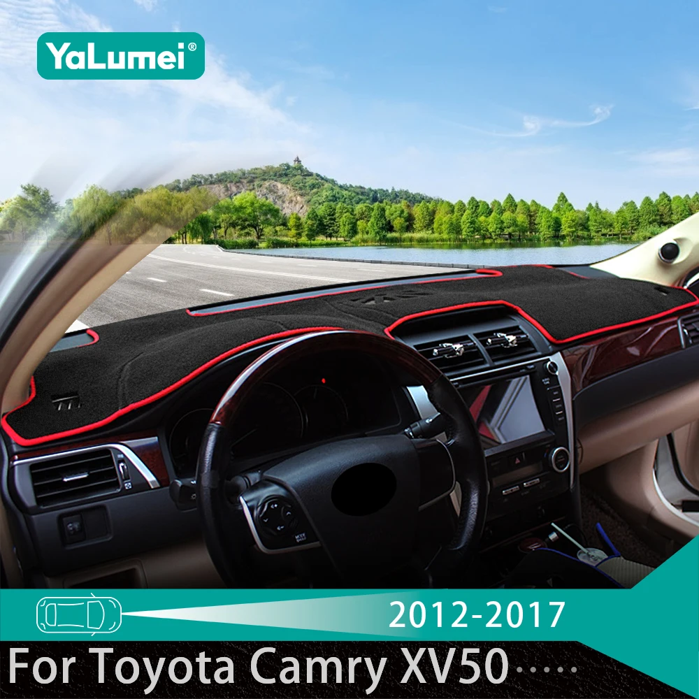 

Аксессуары для Toyota Camry XV50 2012-2014 2015 2016 2017, чехол для приборной панели автомобиля, Солнцезащитный коврик, Избегайте стимуляции яркости, зеркальный ковер