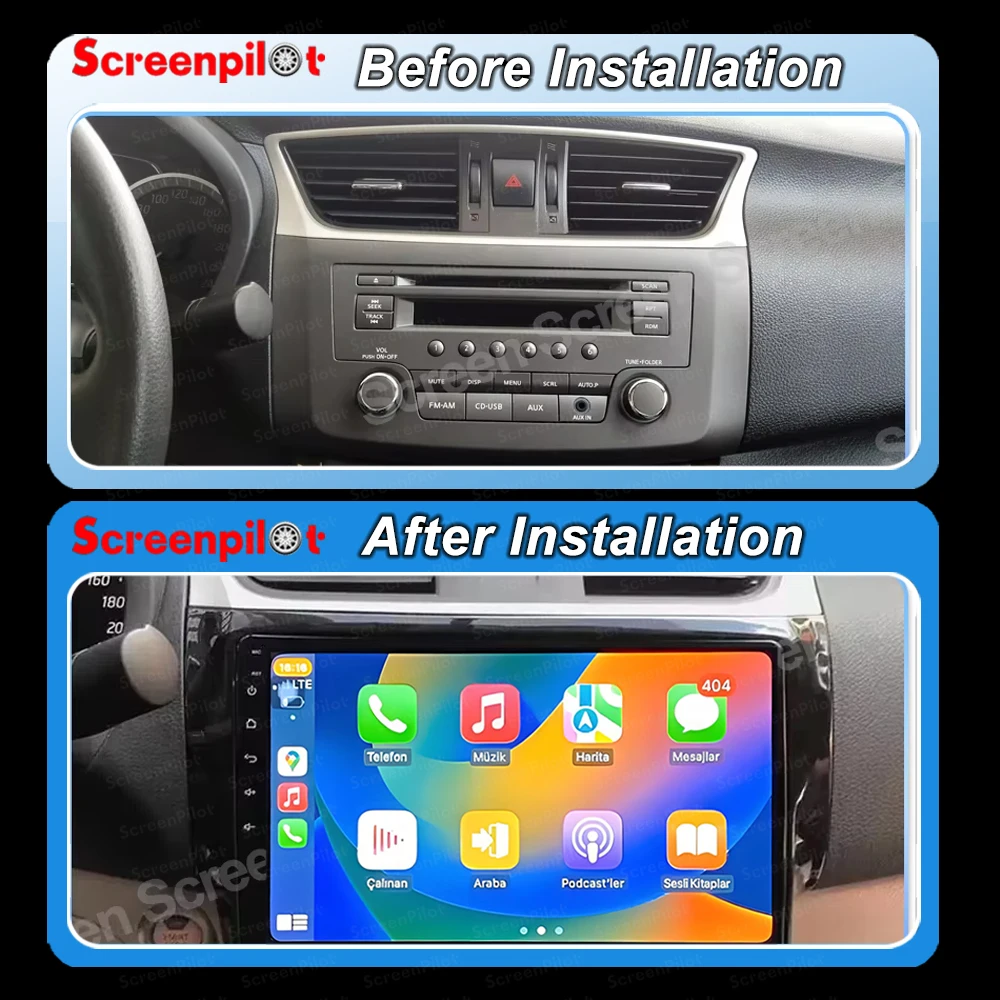 Android 16 For Nissan Sylphy B17 Sentra 12 2013 2014-2017 2018 Auto Carplay Car Radio Multimedia Player Head GPS Unit DPS  QLED