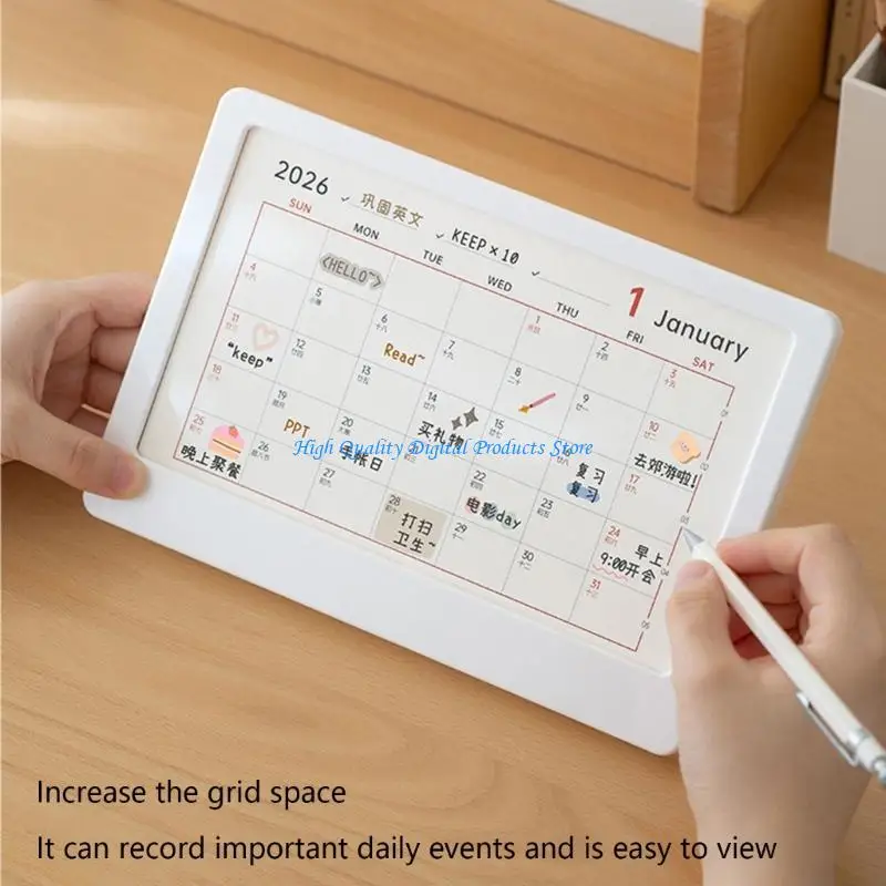

U2JE Double Acele Desktop Calendar Rame Simple Design для офисного украшения