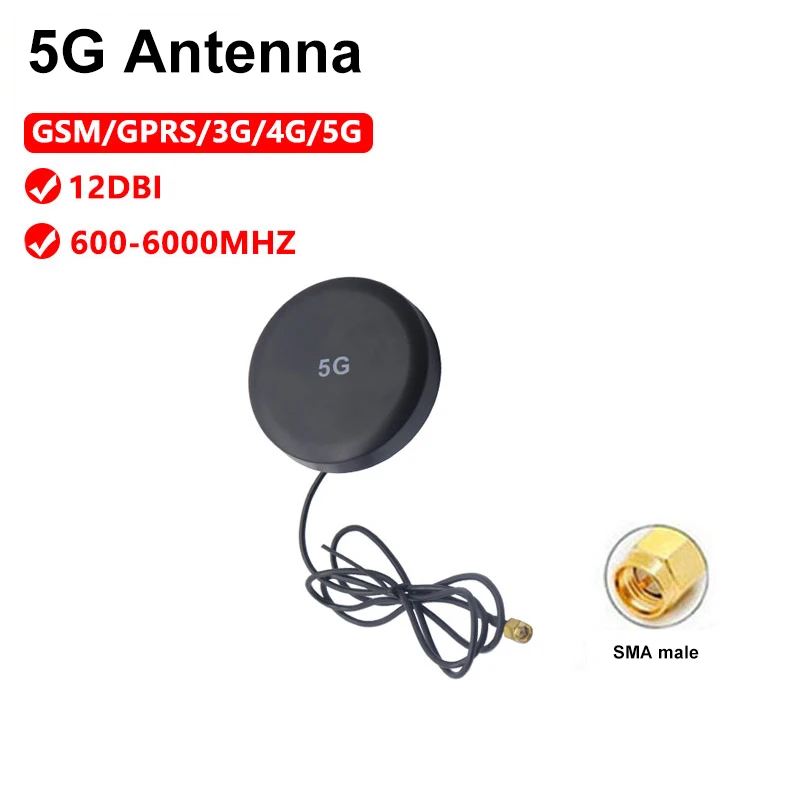 

1Pcs 5G DTU Antenna Cabinet External Outdoor Omni Waterproof SMA Cable High gain Compatible GSM GPRS 3G 4G LTE