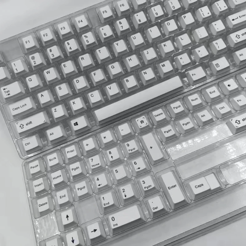 125Keys ปุ่มกดโปรไฟล์เชอร์รี่ภาษาอังกฤษ PBT ปุ่มกดสีระเหิดสำหรับคีย์บอร์ด
