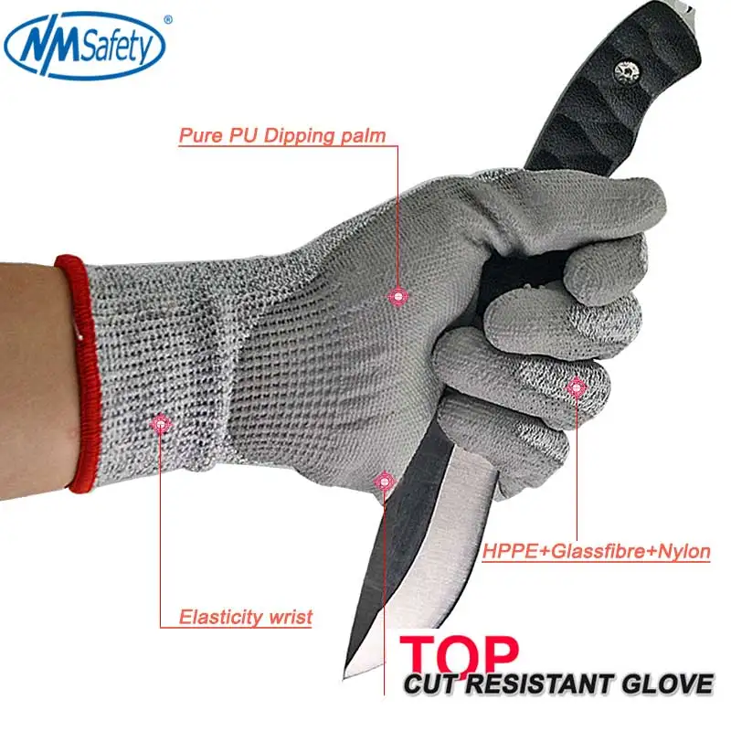

NMShield Anti-Knife Security Protection Glove with HPPE Liner Level A4 Cut Resistant Safety Working Gloves