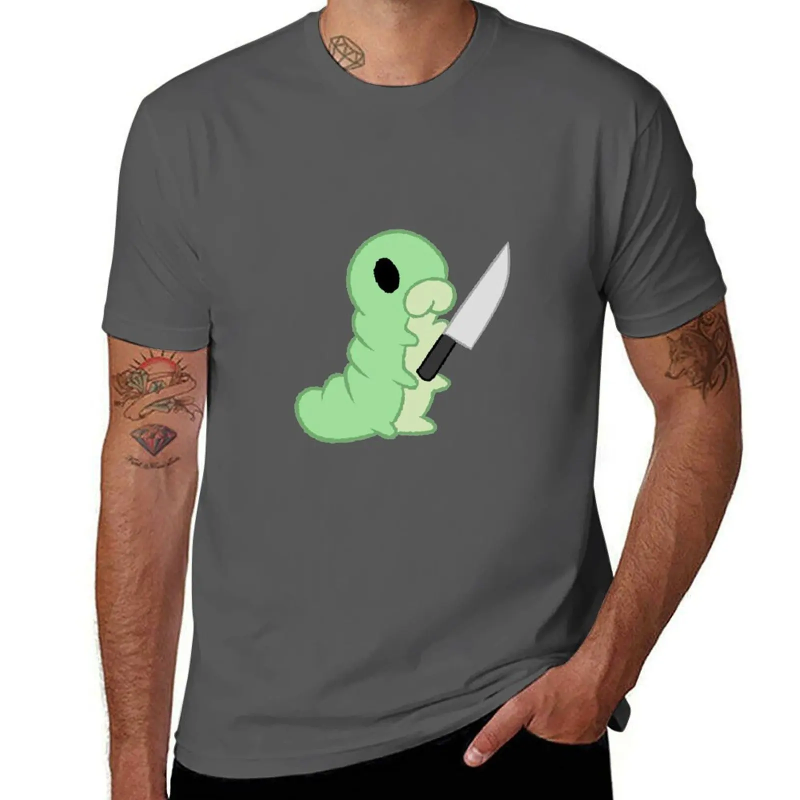 

Hollow Knight Grub With a Knife T-Shirt Thanksgiving Casual Tee