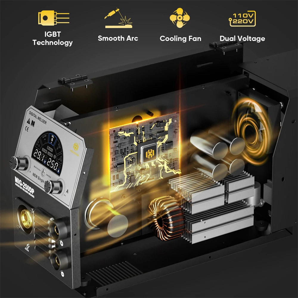 HZXVOGEN Cold TIG Welding Machine HBT2000PII 145A Pulse 1-900ms Adjustment TIG HF TIG Spot TIG ARC Stick Welder soldadora tig
